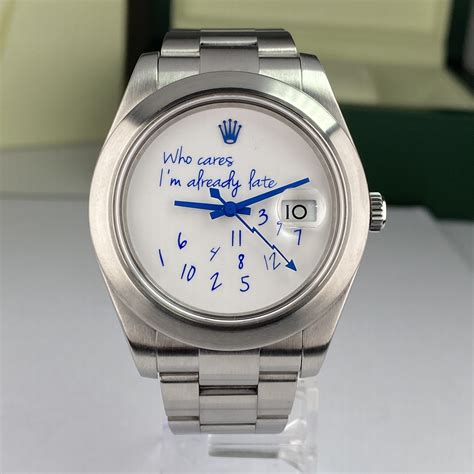 rolex who cares i'm already late for sale|rolex datejust ii 116300.